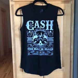 Johnny Cash tank top, medium.